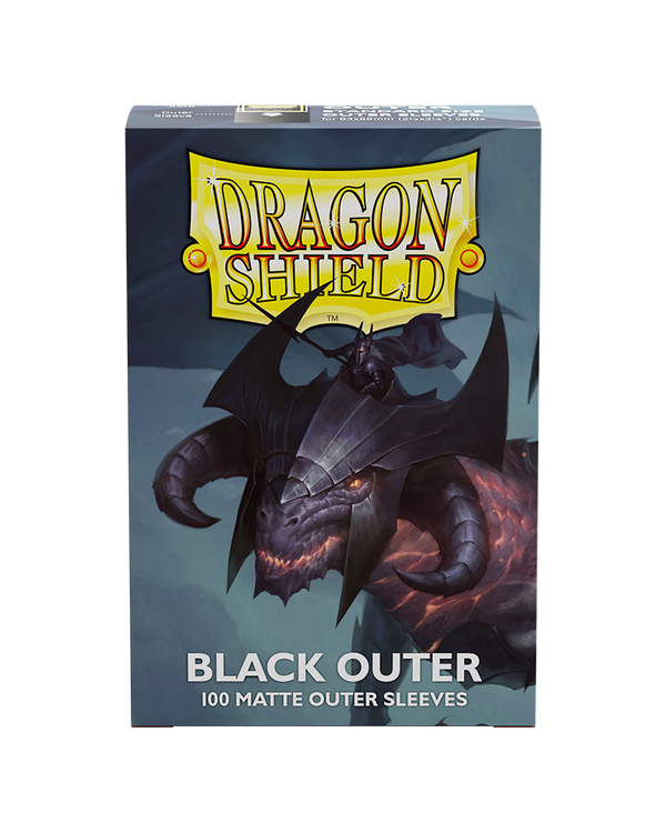 Dragon Shield: Standard Outer Sleeves - Matte Black (100ct.)