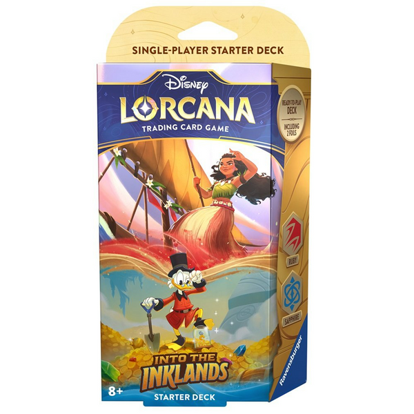 Disney Lorcana: 
Into the Inklands - Starter Deck (Ruby/Sapphire)