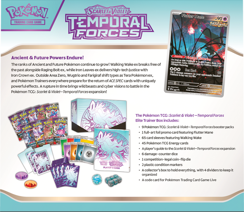 Pokemon: Scarlet & Violet Temporal Forces - Elite Trainer Box (Walking Wake)