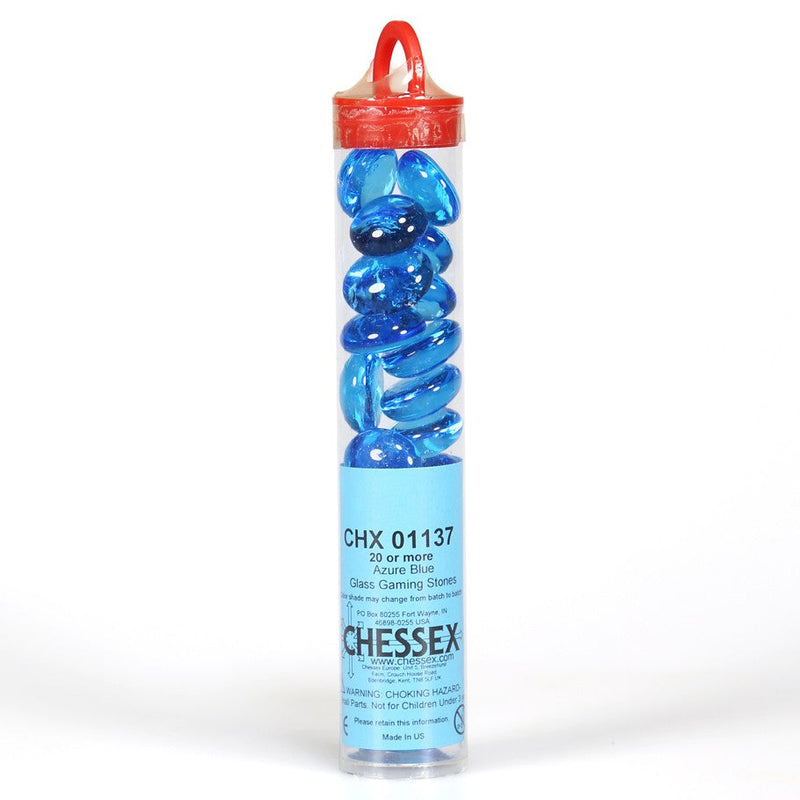 Chessex: Glass Stones - Azure Blue