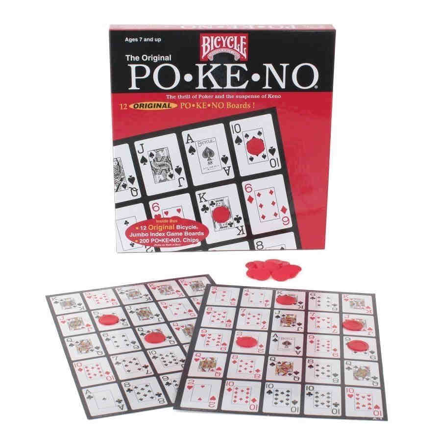 ORIGINAL POKENO GAME BY BICYCLE 12 UNIQUE BOARDS FOR UP TO 12 PLAYERS 