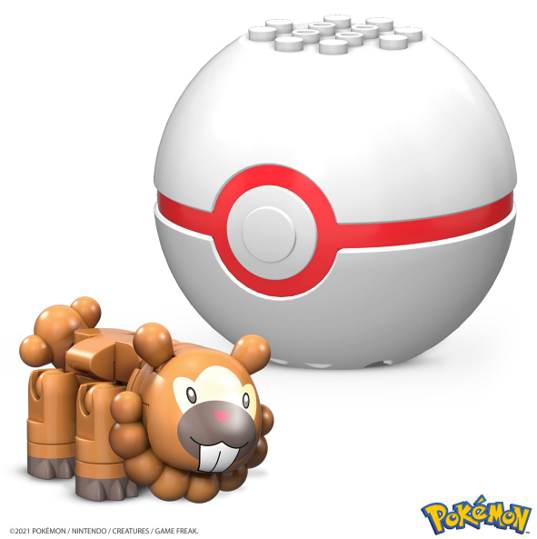 Pokemon: Mega Construx - Series 15 Pokeball (Bidoof)