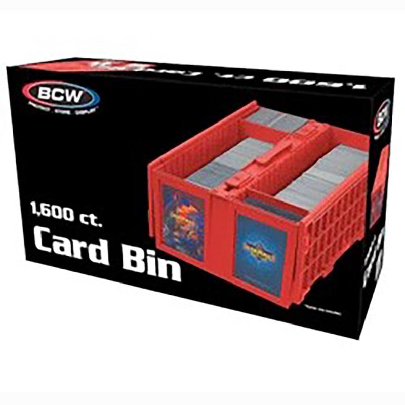 BCW: Plastic Card Bin - Red (1600 cards)