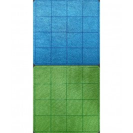 Chessex: Reversible Blue Green Squares Megamat (1" Grids and Hexes)