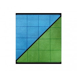 Chessex: Reversible Blue Green Squares Battlemat (1" Grids and Hexes)