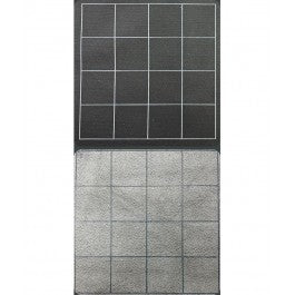 Chessex: Reversible Black Grey Squares Megamat (1" Grids and Hexes)