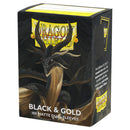 Dragon Shield: Standard Sleeves - Matte Dual Black & Gold (100ct.)