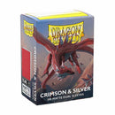 Dragon Shield: Standard Sleeves - Matte Dual Crimson & Silver (100ct.)