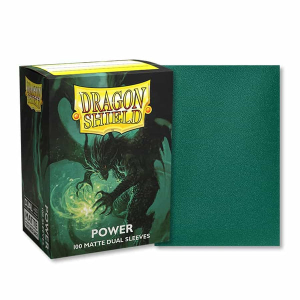 Dragon Shield: Standard Sleeves - Metallic Green - Power (100ct.)