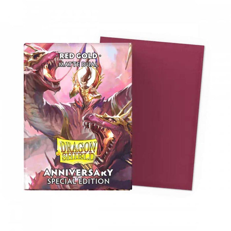 Dragon Shield: Standard Sleeves - Matte Dual Red & Gold (100ct.)