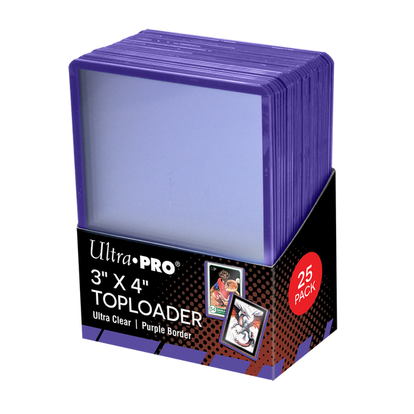 Ultra PRO: 3" X 4" Colored Border Toploader - Purple (25ct.)