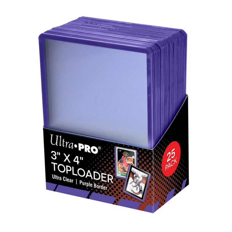 Ultra PRO: 3" X 4" Colored Border Toploader - Purple (25ct.)