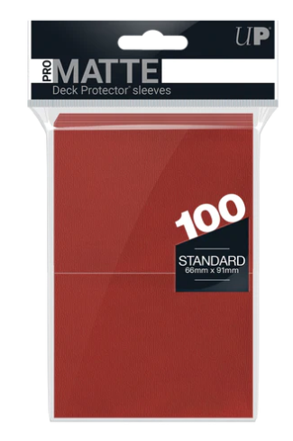 Ultra PRO: PRO-Matte Standard Sleeves - Red (100ct.)