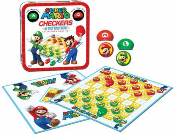 Super Mario: Checkers and Tic-Tac-Toe - Collector's Game Set