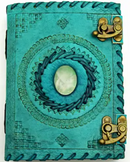Journal - Blue Leather (Embossed with Quartz)