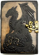 Journal - Dark Dragon (Leather Embossed w/ Clasp)