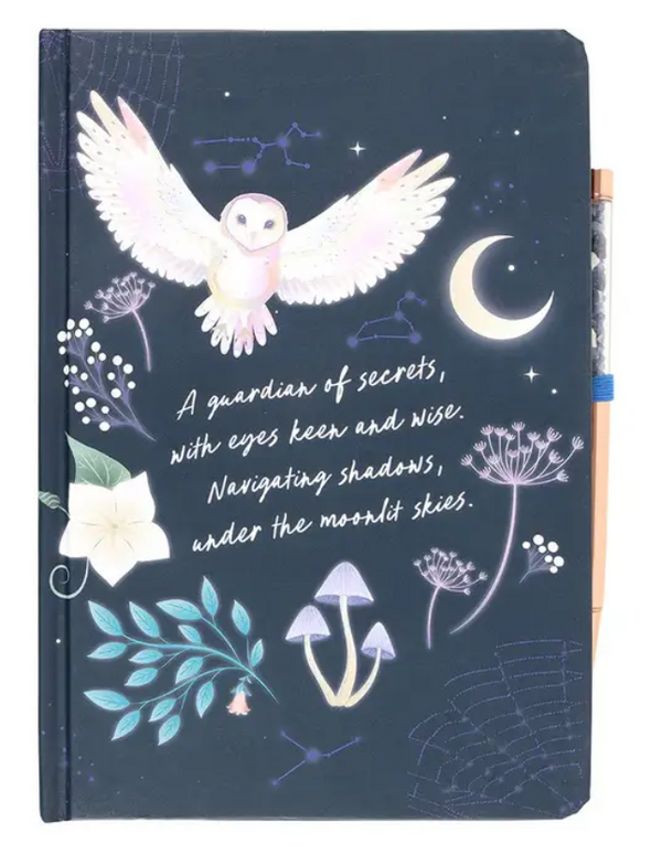 Something Different: A5 Notebook - Night Owl (w/ Pen)