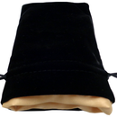 Velvet Dice Bag - Black w/ Gold Satin