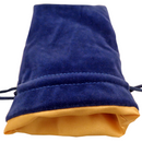 Velvet Dice Bag - Blue w/ Gold Satin