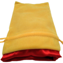 Velvet Dice Bag - Gold w/ Red Satin