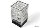 Chessex: 12 Translucent 16mm D6 Dice Set (Clear w/White)