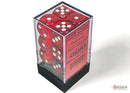 Chessex: 12 Translucent 16mm D6 Dice Set (Red w/White)