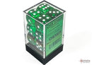 Chessex: 12 Translucent 16mm D6 Dice Set (Green w/White)