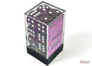Chessex: 12 Translucent 16mm D6 Dice Set (Purple w/White)