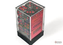 Chessex: 12 Translucent 16mm D6 Dice Set (Smoke w/Red)