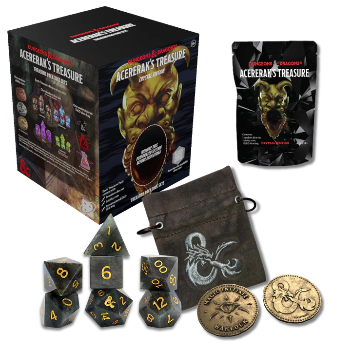 D&D: Acererak's Treasure - Treasure Pack Dice Set (Crystal Edition)