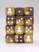 Kraken Dice: D6 Dice Set - Mocha Drizzle with Pips