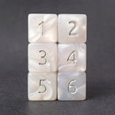 Kraken Dice: D6 Dice Set - White with Silver Ink