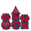 Foam Brain Games: RPG Metal Dice Set - Dagger of Venom (Ruby & Blue)