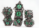 Foam Brain Games: RPG Metal Dice Set - Floral Starburst (Midnight Forest)