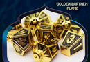 Foam Brain Games: RPG Metal Dice Set - Moonlit Lanterns (Golden Earthen Flame)