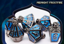 Foam Brain Games: RPG Metal Dice Set - Moonlit Lanterns (Midnight Frostfire)