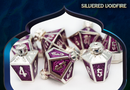 Foam Brain Games: RPG Metal Dice Set - Moonlit Lanterns (Silvered Voidfire)