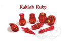 PolyHero: Rogue 8 Dice Set (Rakish Ruby)