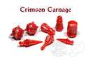 PolyHero: Warrior 8 Dice Set (Crimson Carnage)