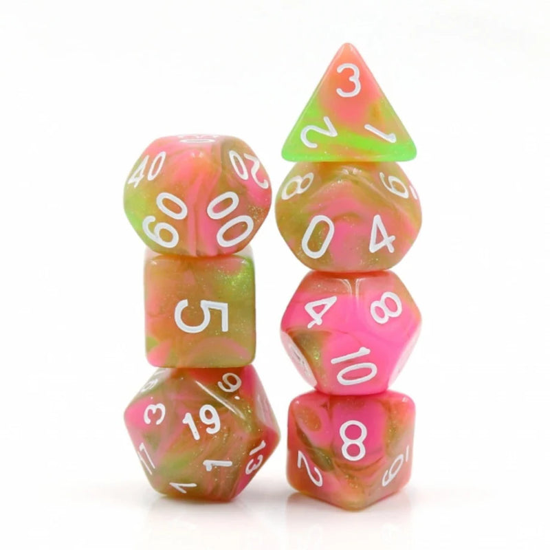 Foam Brain Games: RPG Dice Set - Apple Taffy