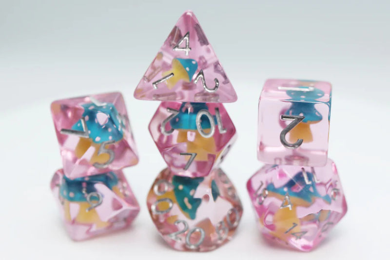 Foam Brain Games: RPG Dice Set - Blue Mushroom