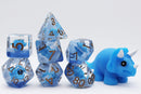Foam Brain Games: RPG Dice Set - Blue Triceratops