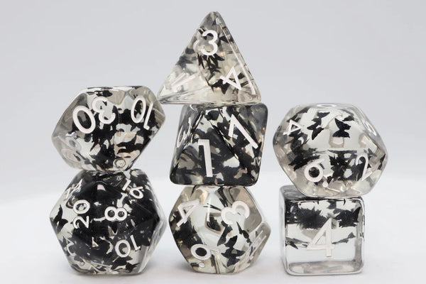 Foam Brain Games: RPG Dice Set - Butterfly Kiss Black