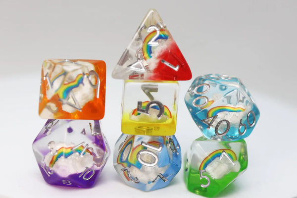 Foam Brain Games: RPG Dice Set - Double Rainbow