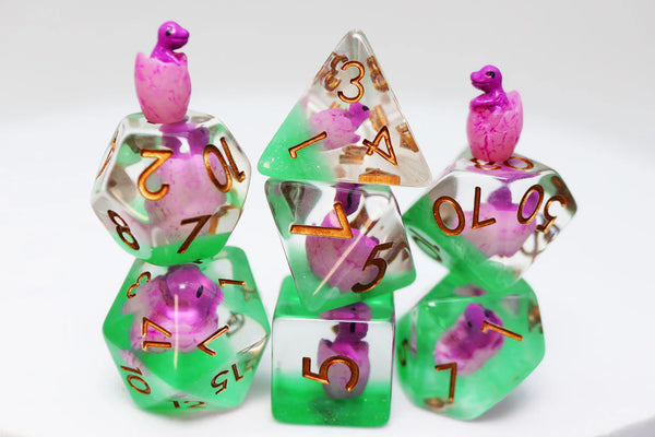 Foam Brain Games: RPG Dice Set - Enchanted Dragon Hatchlings
