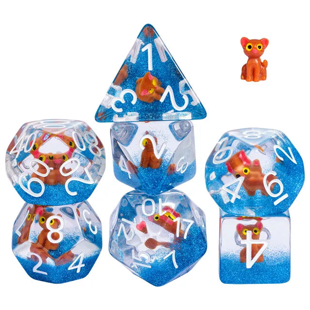 Foam Brain Games: RPG Dice Set - Honey the Cat