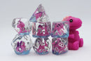 Foam Brain Games: RPG Dice Set - Pink T-Rex
