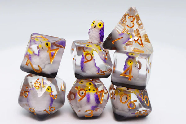 Foam Brain Games: RPG Dice Set - Purple Owl