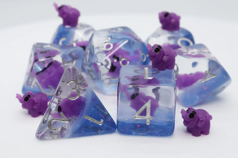 Foam Brain Games: RPG Dice Set - Purple Elephant