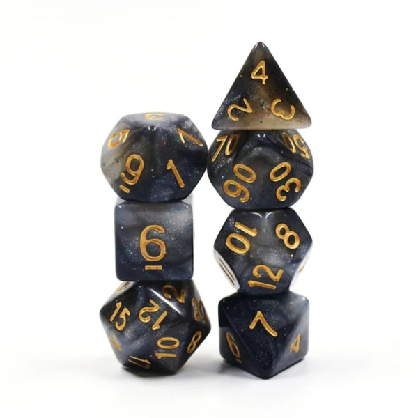 Foam Brain Games: RPG Dice Set - Silver Sparkle